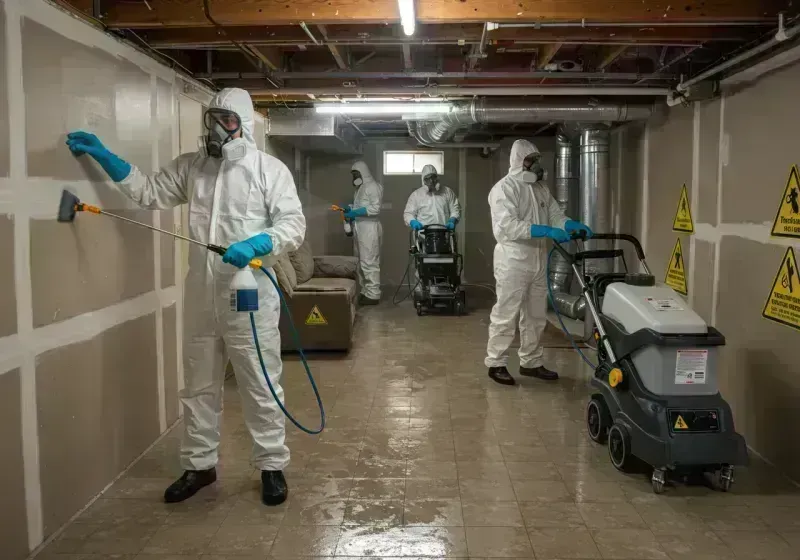 Basement Moisture Removal and Structural Drying process in Pocahontas, IA